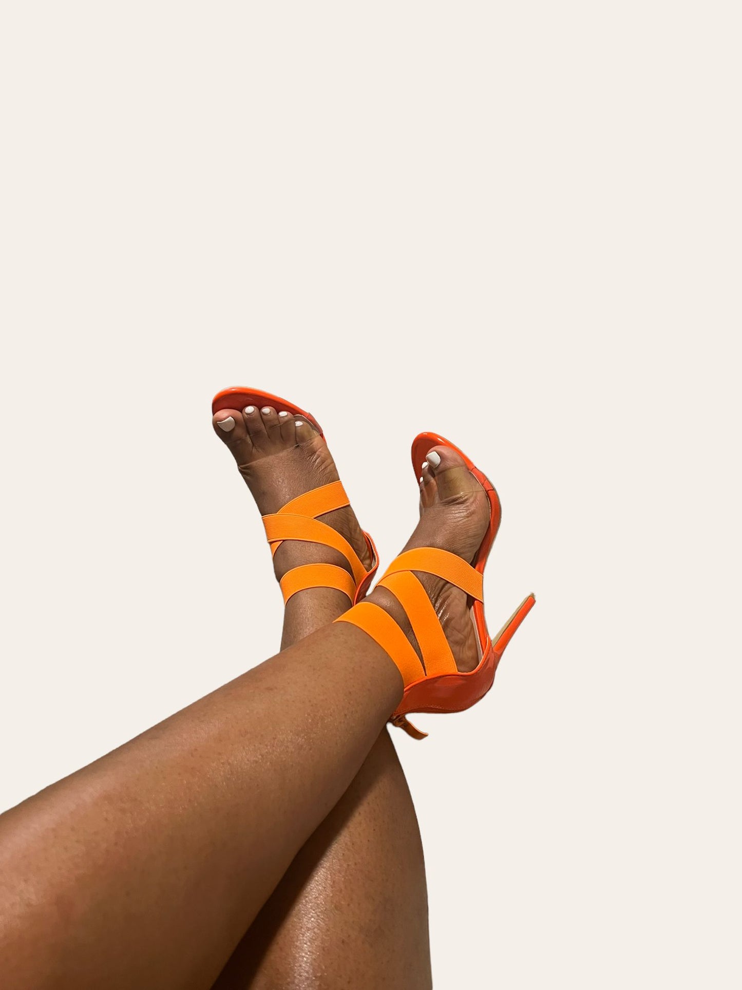 Aria Stiletto Heels Orange